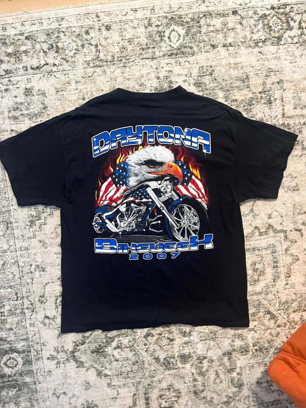 Vintage 2007 Daytona Bike Week Graphic T-Shirt Eagle Motorcycle